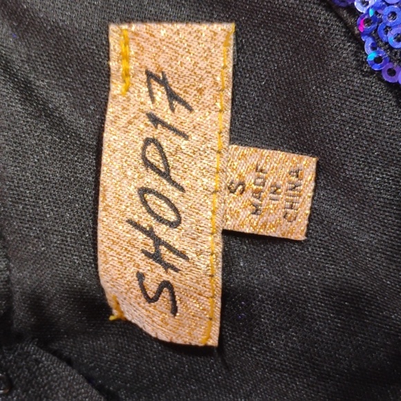 Shop 17 Black & blue sequin Hi  Waist  jumpsuit - Picture 11 of 13